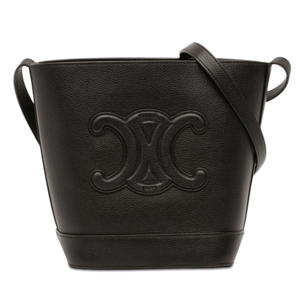 Pre-Loved Celine Small Calfskin Cuir Triomphe Bucket Bag